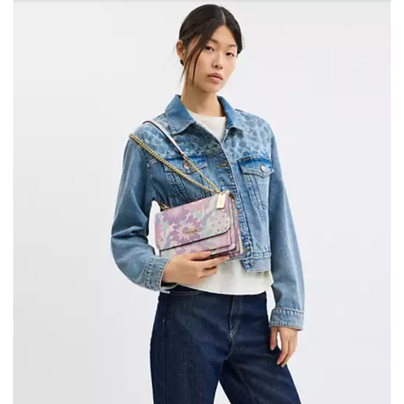 Coach Klare Crossbody Bag With Floral Print In Leather/Ivory Multi CBM06 NWT - Picture 6 of 9